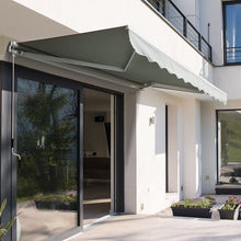 Load image into Gallery viewer, Retractable Patio Awning - Manual Shelter - Grey Patio Awnings Living and Home L 350 x W 300 cm 
