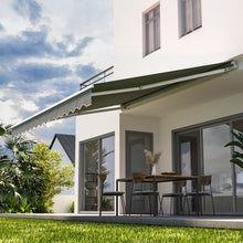 Load image into Gallery viewer, Retractable Patio Awning - Manual Shelter - Grey Awnings Living and Home 
