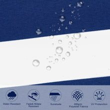 Load image into Gallery viewer, Retractable Patio Awning - Manual Shelter - Blue &amp; White Awnings Living and Home 
