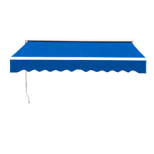 Load image into Gallery viewer, Retractable Patio Awning - Manual Shelter - Blue Patio Awnings Living and Home 
