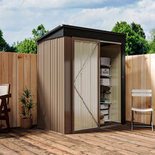 Load image into Gallery viewer, Classic Lockable Tool Storage Bike Shed Brown Metal Shed for Garden Storage Garden Sheds Living and Home 
