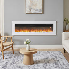 Load image into Gallery viewer, 40/50/60 Inch Black/White Electric Fireplace 1800W Wall Mounted Heater With Installation Kit
