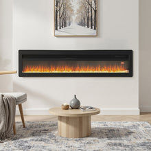 Load image into Gallery viewer, 40/50/60 Inch Black/White Electric Fireplace 1800W Wall Mounted Heater With Installation Kit

