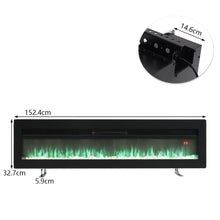 Load image into Gallery viewer, 40/50/60 Inch Black/White Electric Fireplace 1800W Wall Mounted Heater With Installation Kit
