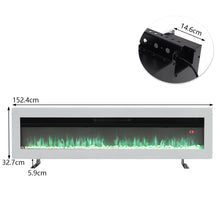 Load image into Gallery viewer, 40/50/60 Inch Black/White Electric Fireplace 1800W Wall Mounted Heater With Installation Kit
