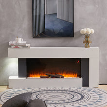 Load image into Gallery viewer, 50 Inch 2000W Electric Fireplace Oddly unique L Shaped Wall Mounted Fireplaces
