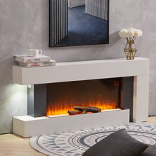 Load image into Gallery viewer, 50 Inch 2000W Electric Fireplace Oddly unique L Shaped Wall Mounted Fireplaces
