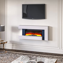Load image into Gallery viewer, 50 Inch LED Electric Fireplace L Shaped Wall Mounted Electric Fire Fireplace Suites Living and Home 
