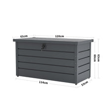 Load image into Gallery viewer, Garden Steel Box 300L Patio Waterproof Storage Box Garden Storages &amp; Greenhouses Living and Home 
