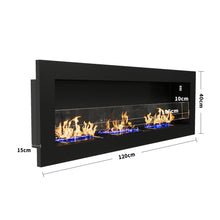Load image into Gallery viewer, 35Inch 47Inch Indoor Under TV Bio Ethanol Fireplace Wall Mounted Biofire Bio Ethanol Fireplaces Living and Home 
