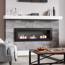 Load image into Gallery viewer, 35Inch 47Inch Indoor Under TV Bio Ethanol Fireplace Wall Mounted Biofire Bio Ethanol Fireplaces Living and Home Black 3 stoves 
