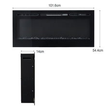 Load image into Gallery viewer, 60 Inch Wall Mounted Fireplace Mirror-colour Fire with 12 Flame Colour Wall Mounted Fires Living and Home 
