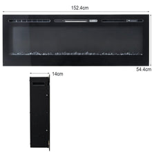 Load image into Gallery viewer, 60 Inch Wall Mounted Fireplace Mirror-colour Fire with 12 Flame Colour Wall Mounted Fires Living and Home 
