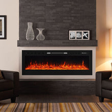 Load image into Gallery viewer, 60 Inch Black Wall Mounted Fireplace with Changeable Mirror Effect Wall Mounted Fires Living and Home 60 inch 

