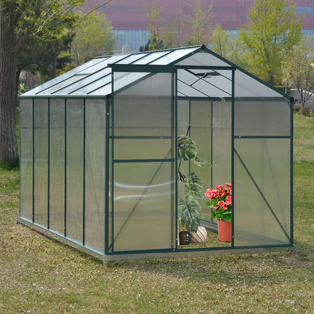 Aluminium Hobby Greenhouse with Base and Window Opening