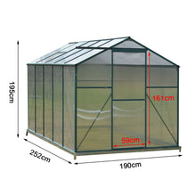Load image into Gallery viewer, Aluminium Hobby Greenhouse with Base and Window Opening
