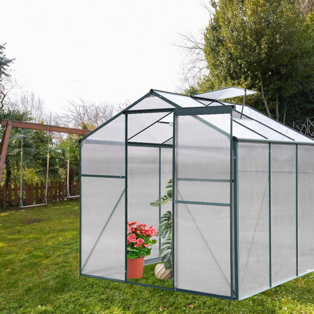Aluminium Hobby Greenhouse with Window Opening