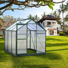 Load image into Gallery viewer, 6&#39; x 6&#39; ft Garden Hobby Greenhouse Green Framed with Vent Greenhouse Living and Home Without Base W 190 x L 190 x H 183.3 cm 
