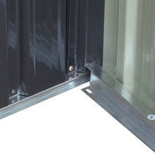 Load image into Gallery viewer, Garden Metal Storage Shed with Log Storage
