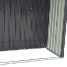 Load image into Gallery viewer, Garden Metal Storage Shed with Log Storage
