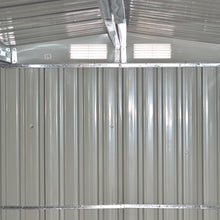 Load image into Gallery viewer, Garden Metal Storage Shed with Log Storage
