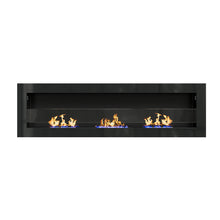 Load image into Gallery viewer, 55 Inch Bio Ethanol Fireplace White Grey Black Mounted Inset Wall Biofire Bio Ethanol Fireplaces Living and Home 
