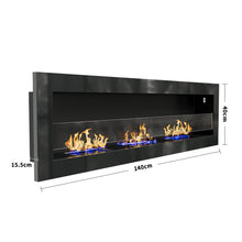 Load image into Gallery viewer, 55 Inch Bio Ethanol Fireplace White Grey Black Mounted Inset Wall Biofire Bio Ethanol Fireplaces Living and Home 
