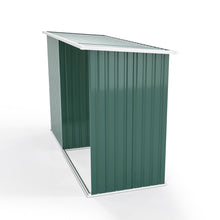 Load image into Gallery viewer, Garden Storage Shed Metal Storage Box with Log Rack Garden Storages &amp; Greenhouses Living and Home 
