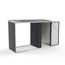 Load image into Gallery viewer, Garden Storage Shed Metal Storage Box with Log Rack Garden Storages &amp; Greenhouses Living and Home 
