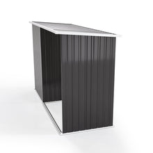 Load image into Gallery viewer, Garden Storage Shed Metal Storage Box with Log Rack Garden Storages &amp; Greenhouses Living and Home 
