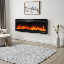 Load image into Gallery viewer, 70/80/100 Inch Inset Electric Fireplace Built-In Heater with 9 Flame Colour
