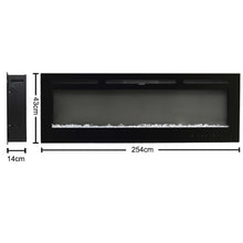 Load image into Gallery viewer, 70/80/100 Inch Inset Electric Fireplace Built-In Heater with 9 Flame Colour
