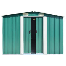 Load image into Gallery viewer, Garden Metal Storage Shed with Gabled Roof Top Large Size Greenhouses Living and Home 
