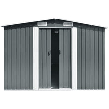Load image into Gallery viewer, Garden Metal Storage Shed with Gabled Roof Top Large Size Greenhouses Living and Home 
