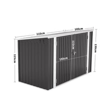 Load image into Gallery viewer, Outdoor Metal Bicycle Storage Shed
