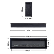 Load image into Gallery viewer, 40/50/60 Inch Electric Fireplace 9 Colour LED Flame Effect Heater with Remote Control Freestanding Fireplaces Living and Home 
