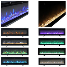 Load image into Gallery viewer, 40/50/60 Inch Electric Fireplace 9 Colour LED Flame Effect Heater with Remote Control Freestanding Fireplaces Living and Home 
