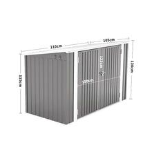 Load image into Gallery viewer, Outdoor Metal Bicycle Storage Shed
