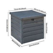 Load image into Gallery viewer, 200L Lockable Outdoor Metal Garden Storage Box
