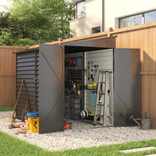 Load image into Gallery viewer, 9ft Lockable Steel Garden Bike Storage Shed
