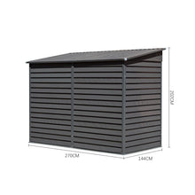 Load image into Gallery viewer, 9ft W Motorcycle Storage Shed Lockable Steel Garden Bike Shed Garden Sheds Living and Home 
