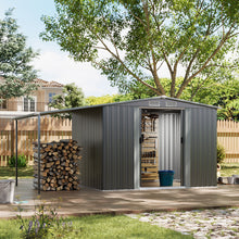 Load image into Gallery viewer, Outdoor Metal Storage Shed with Lean-to
