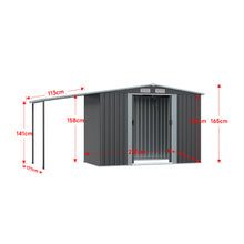 Load image into Gallery viewer, Outdoor Metal Storage Shed with Lean-to
