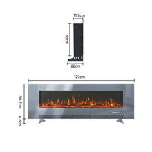 Load image into Gallery viewer, 50/60/72 inch Wall Mounted Electric Fireplaces With Remote Control 9 Flame Colours Heater
