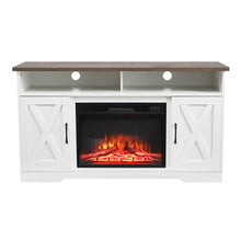 Load image into Gallery viewer, 138cm W Recessed Electric Fireplace TV Stand with Timer and Remote Freestanding Fireplaces Living and Home 
