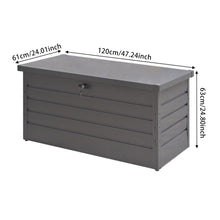 Load image into Gallery viewer, 350L Lockable Outdoor Metal Garden Storage Box
