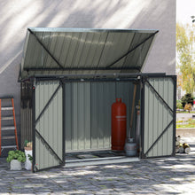 Load image into Gallery viewer, Outdoor Metal Storage Shed with Security Lock for Rubbish Bin
