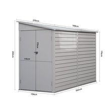 Load image into Gallery viewer, 9ft Motorcycle Storage Shed Lockable Steel Garden Bike Shed Garden Sheds Living and Home 
