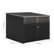 Load image into Gallery viewer, Gardens Plan Galvanized Steel Bicycle Storage Shed
