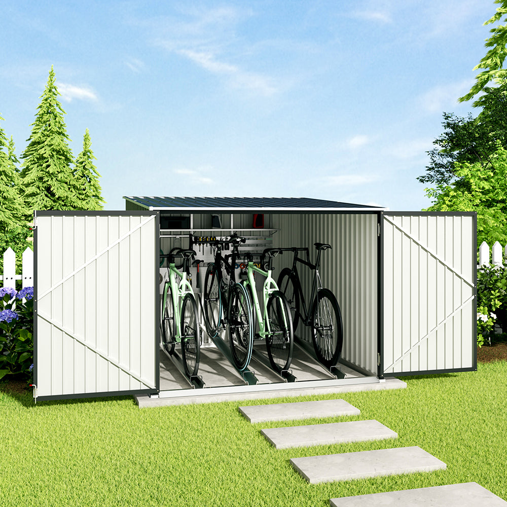 Galvanized Steel Bicycle Storage Shed